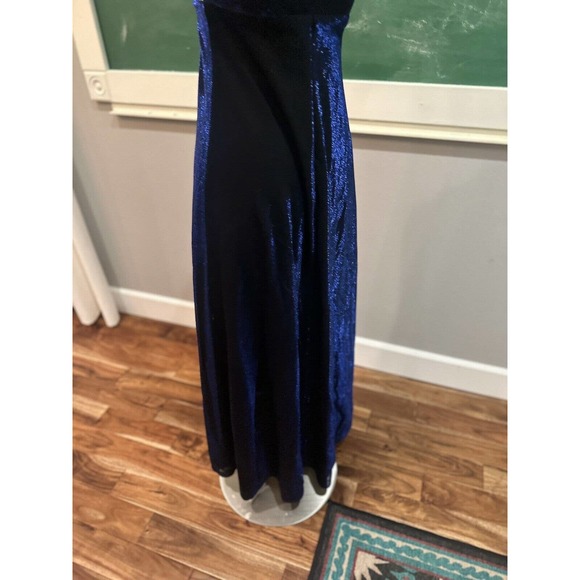 90s Vintage Betsey and Adam iridescent blue dress formal/ prom womens size 6 - Picture 8 of 8